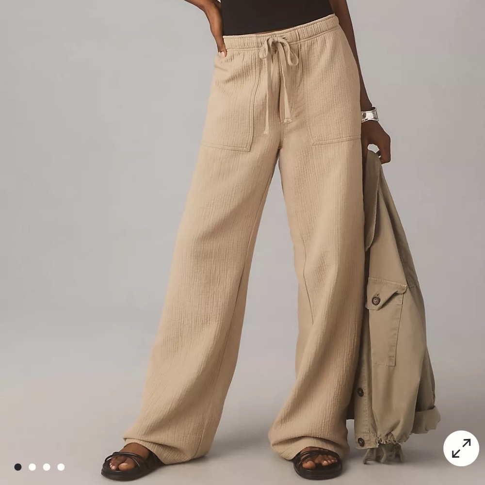 AMO ADELINA BEACH Tan Brown Pants